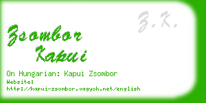 zsombor kapui business card